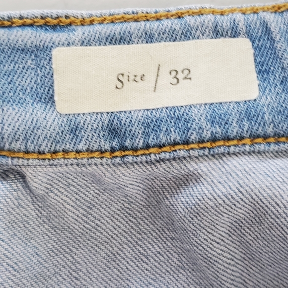 Anthropologie Pilcro Cropped Wide Leg Jeans Pleated Raw Hem Denim Size 32 - Picture 9 of 15